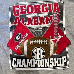 SEC Championship UGA/Bama Gray Graphic Men's Tee